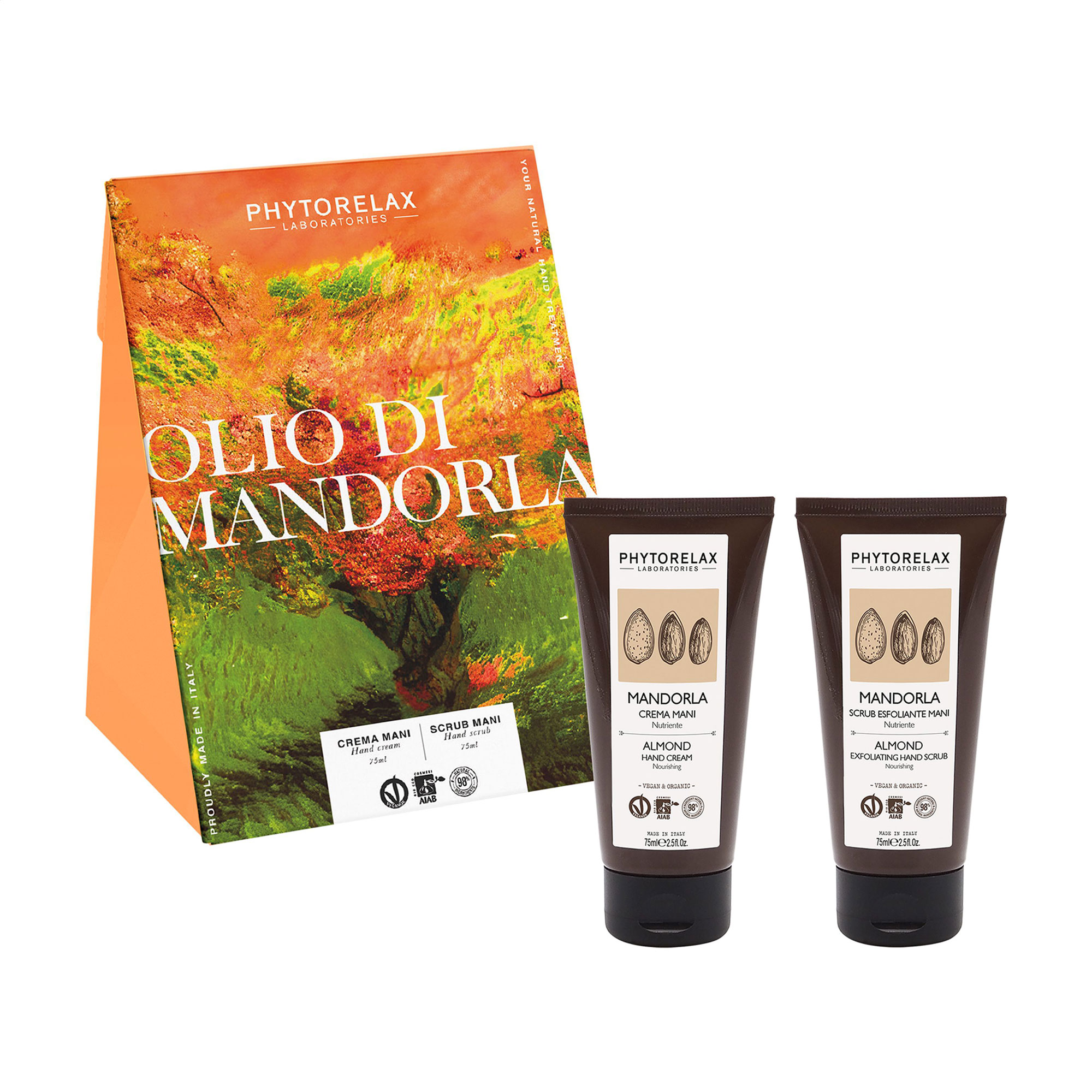 Набір для рук Phytorelax Laboratories Olio Di Almond (крем для рук, 75 мл + скраб для рук, 75 мл)